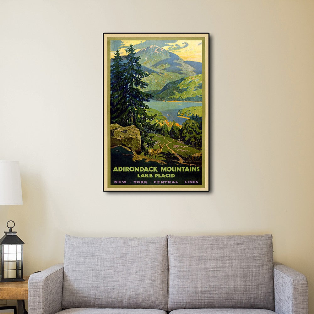 HomeRoots 24" x 36" Vintage 1920s Adirondack Mountains Wall Art