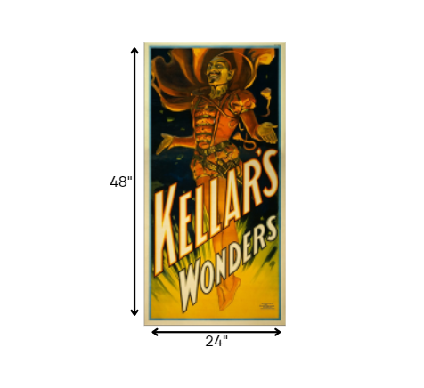 HomeRoots 24" x 48" Keller's Wonders Vintage Magic Poster Wall Art