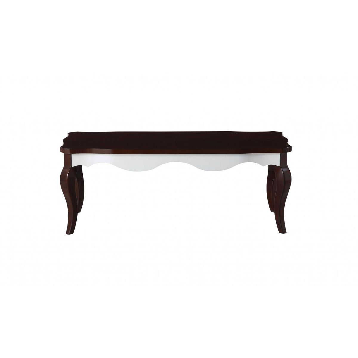 HomeRoots 24' x 48' x 18' Walnut White Wood Coffee Table