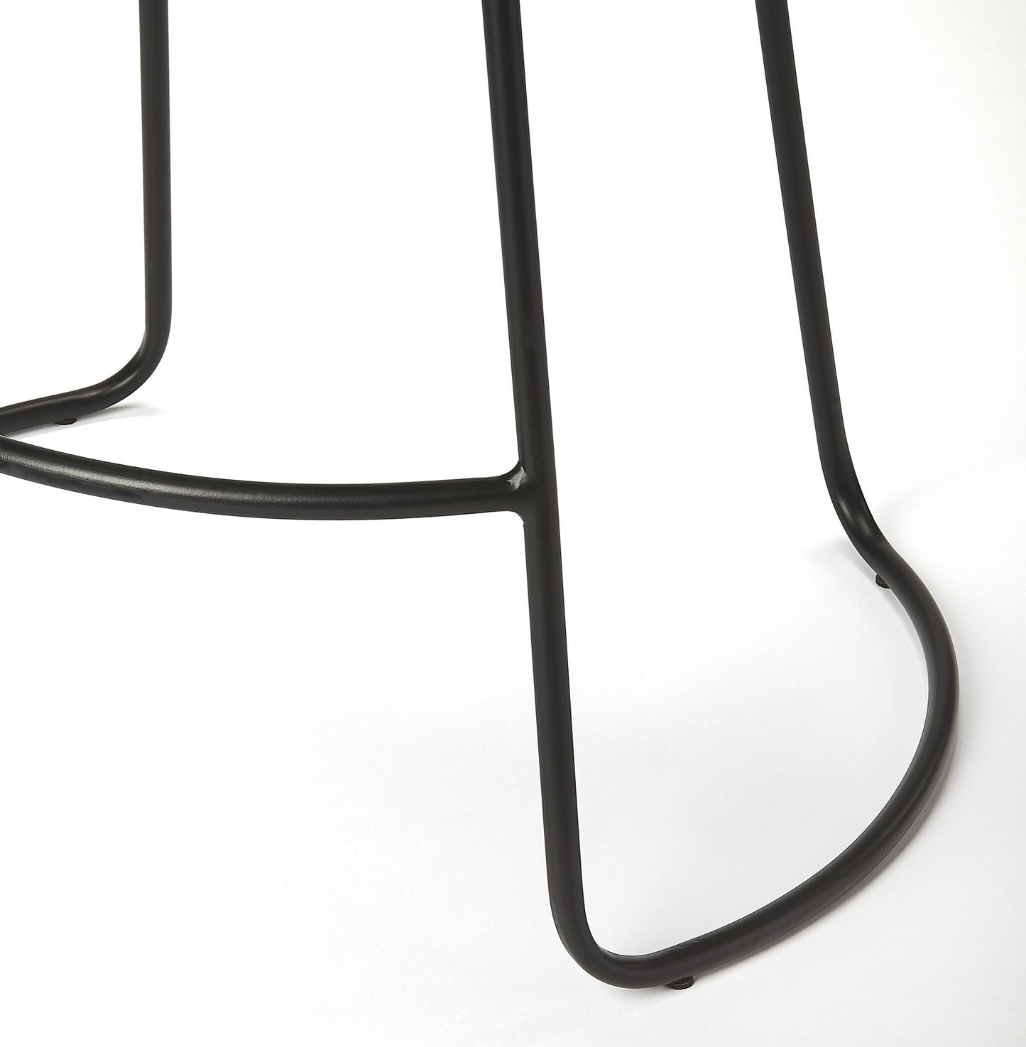 HomeRoots 26" Iron Backless Counter Height Bar Chair With Dark Brown And Black Finish