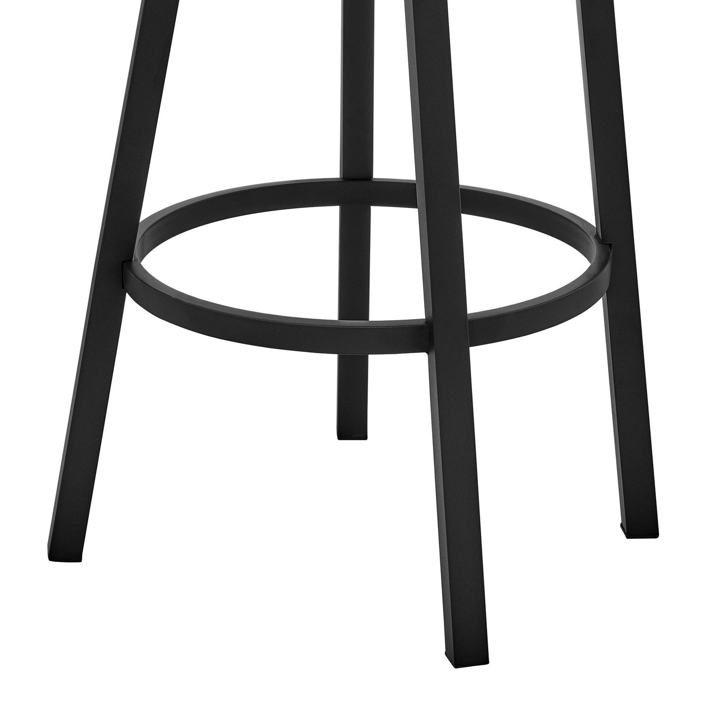 HomeRoots 26" Iron Swivel Counter Height Bar Chair in Black Finish