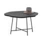 HomeRoots 26" Modern Black Organic Shaped Wood And Metal End Table