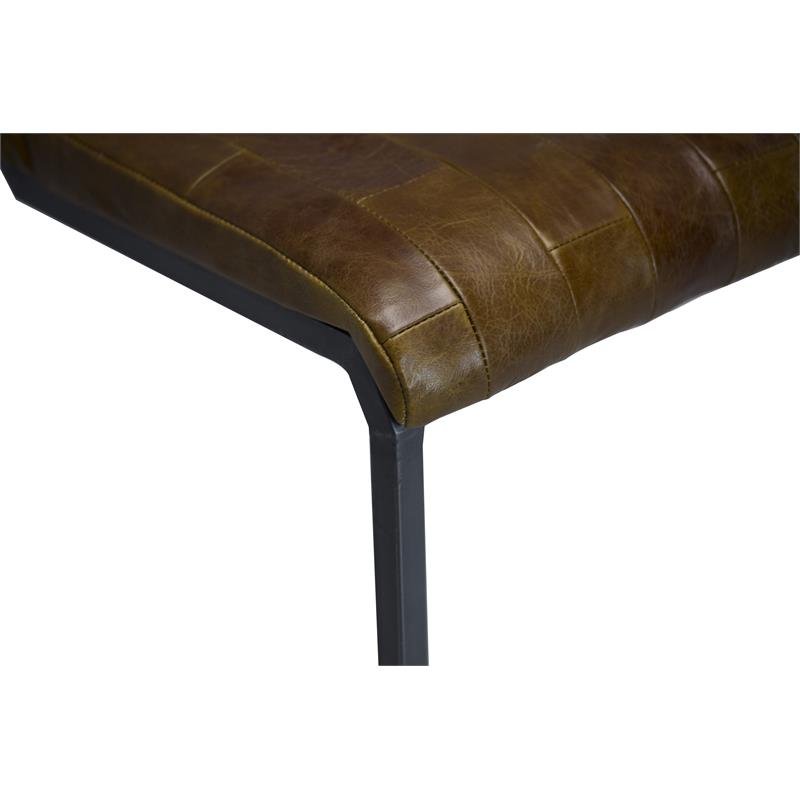 HomeRoots 27" Brown And Black Backless Counter Height Bar Chair With Footrest