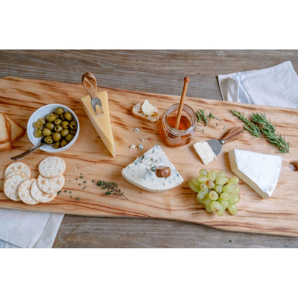 HomeRoots 28" Artisan Organic Natural Wood Anti Bacterial Cutting Board