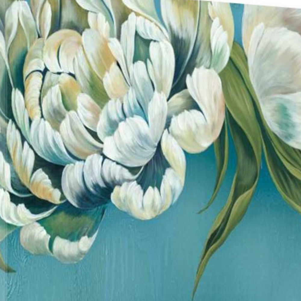 HomeRoots 29" Gleam and Glow Pastel Blooms Giclee Wrap Canvas Wall Art