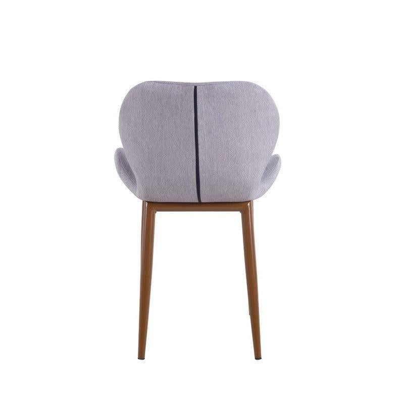 HomeRoots 29" Grey Fabric And Metal Dining Chair