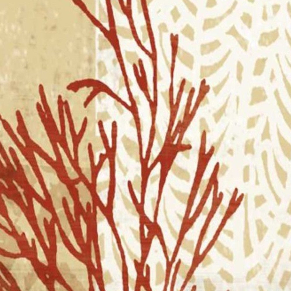 HomeRoots 29" Underwater Coral with Seashells and Sandollar 3 Giclee Wrap Canvas Wall Art
