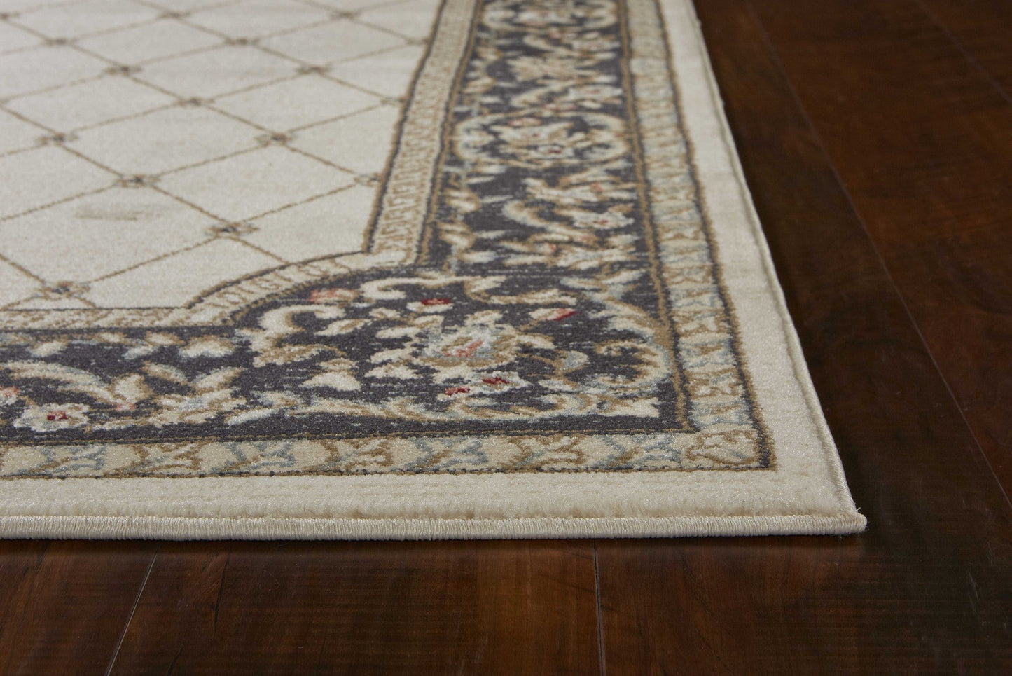 HomeRoots 3' x 5' Ivory or Grey Polypropylene Area Rug