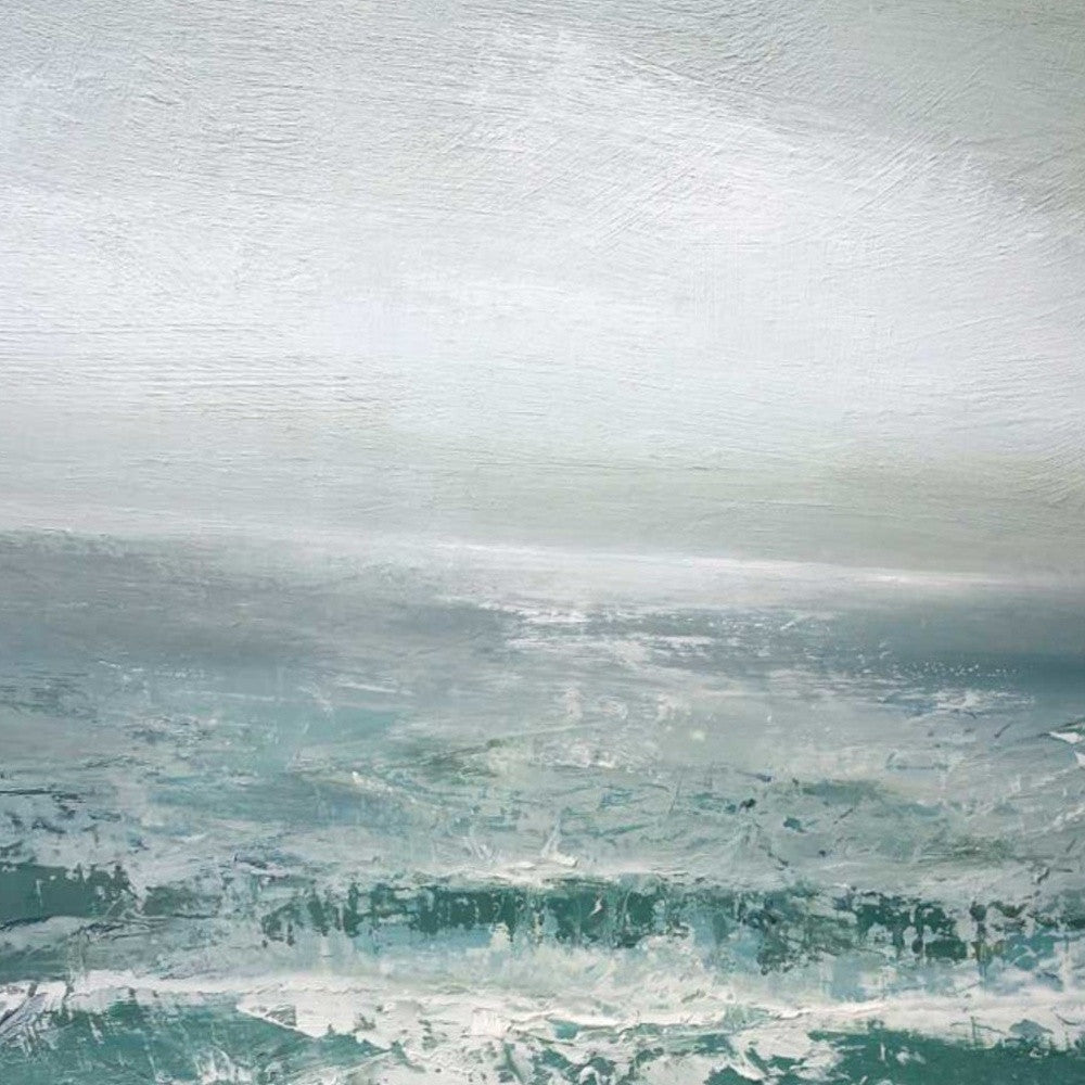 HomeRoots 30" Gushing Ocean Waves Giclee Wrap Canvas Wall Art