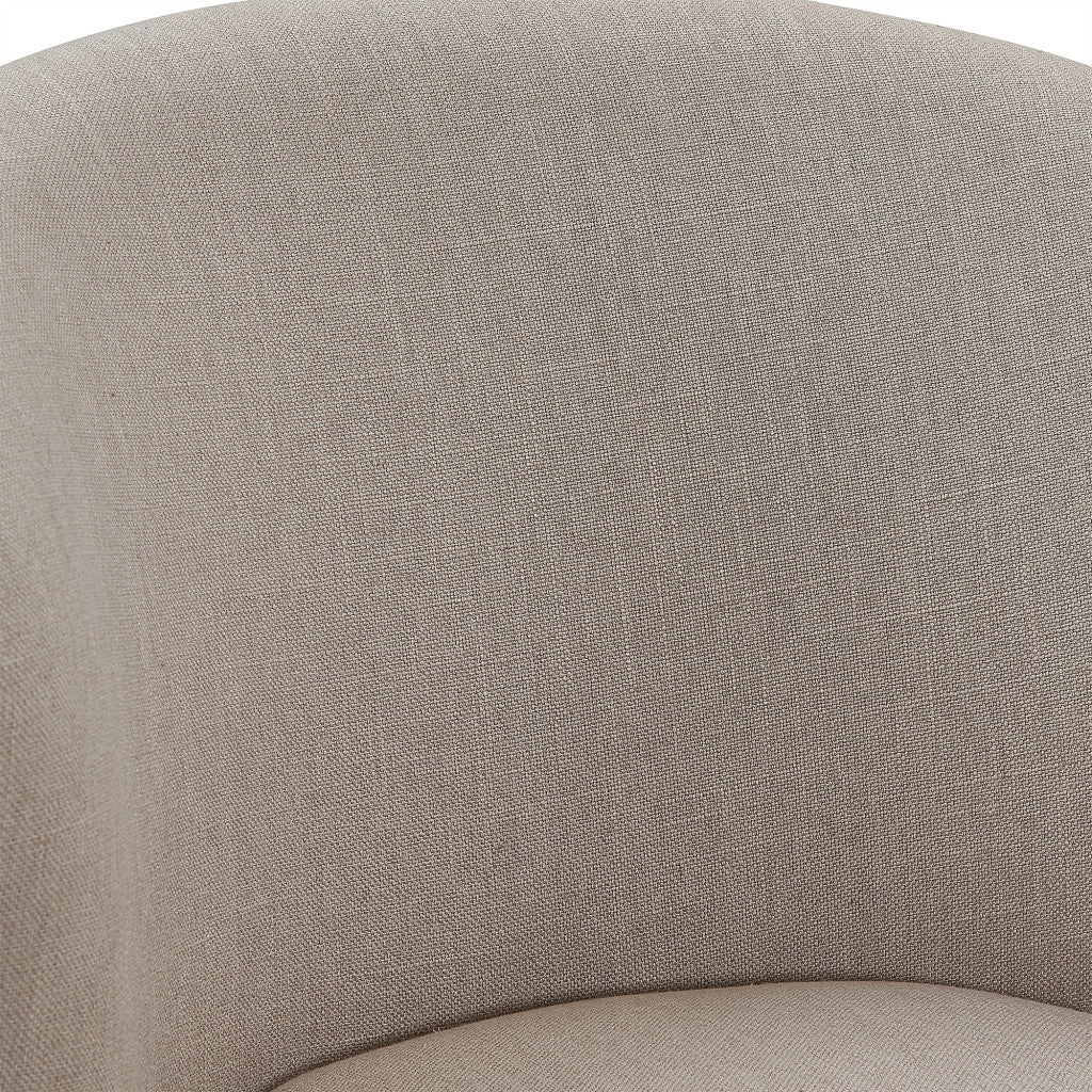 HomeRoots 30" Tan Espresso Wood Fabric Swivel Bar Stool