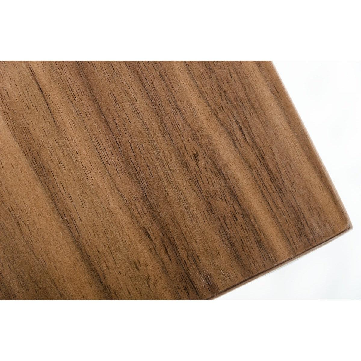 HomeRoots 30" Veneer MDF And Steel Dining Table In Walnut Finish