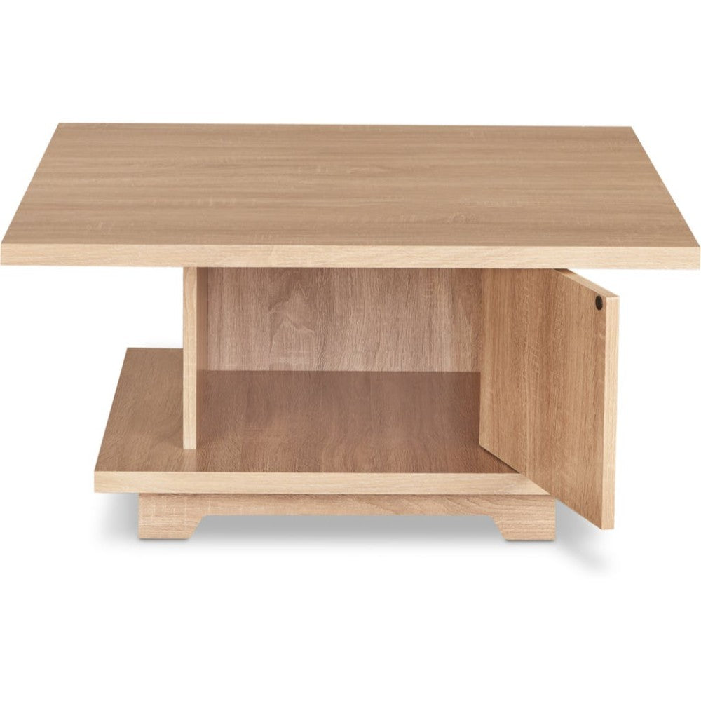 HomeRoots 32' x 32' x 18' Weathered Oak Coffee Table