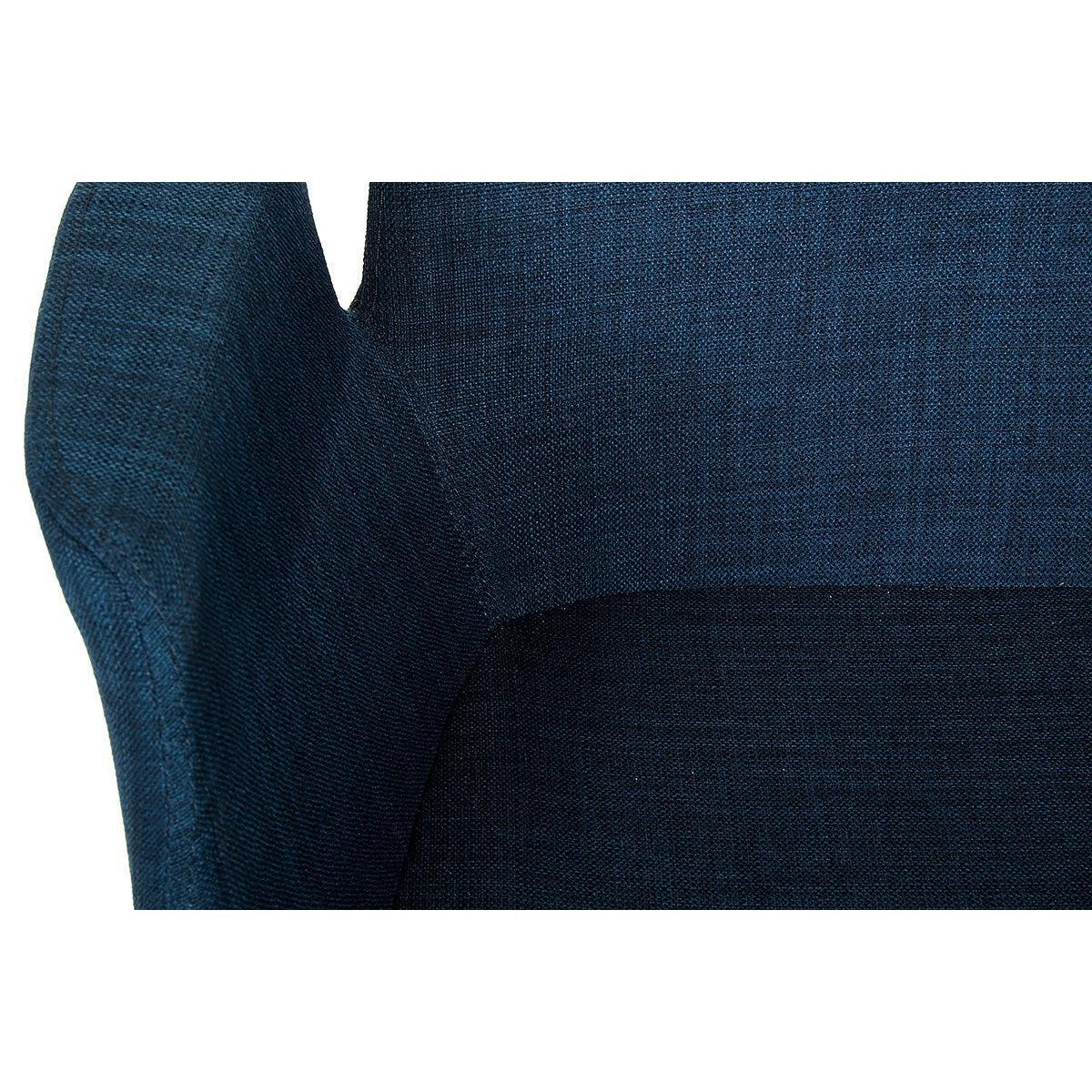 HomeRoots 33" Fabric Polyester And Metal Dining Chair In Blue