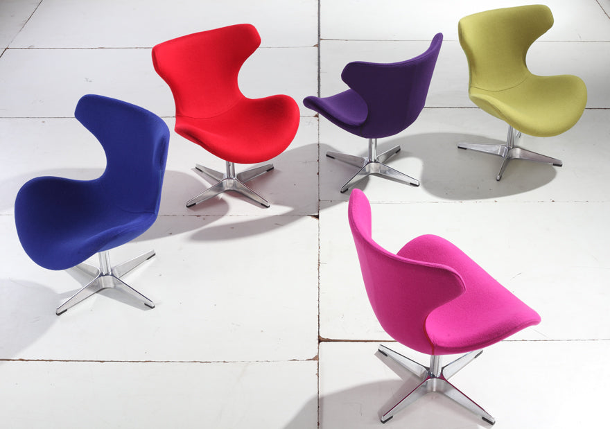 HomeRoots 33" Fabric Polyester and Wool Lounge Chair in Purple Finish
