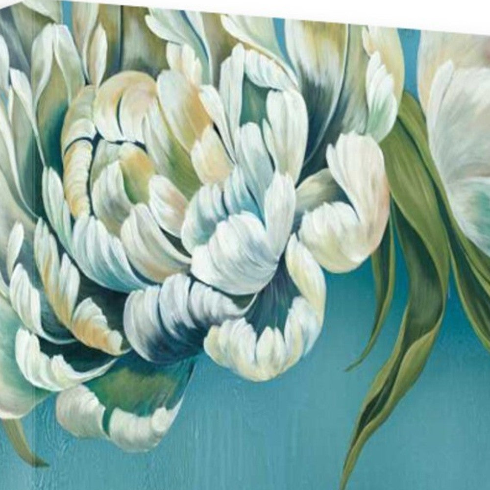 HomeRoots 34" Gleam and Glow Pastel Blooms Giclee Wrap Canvas Wall Art