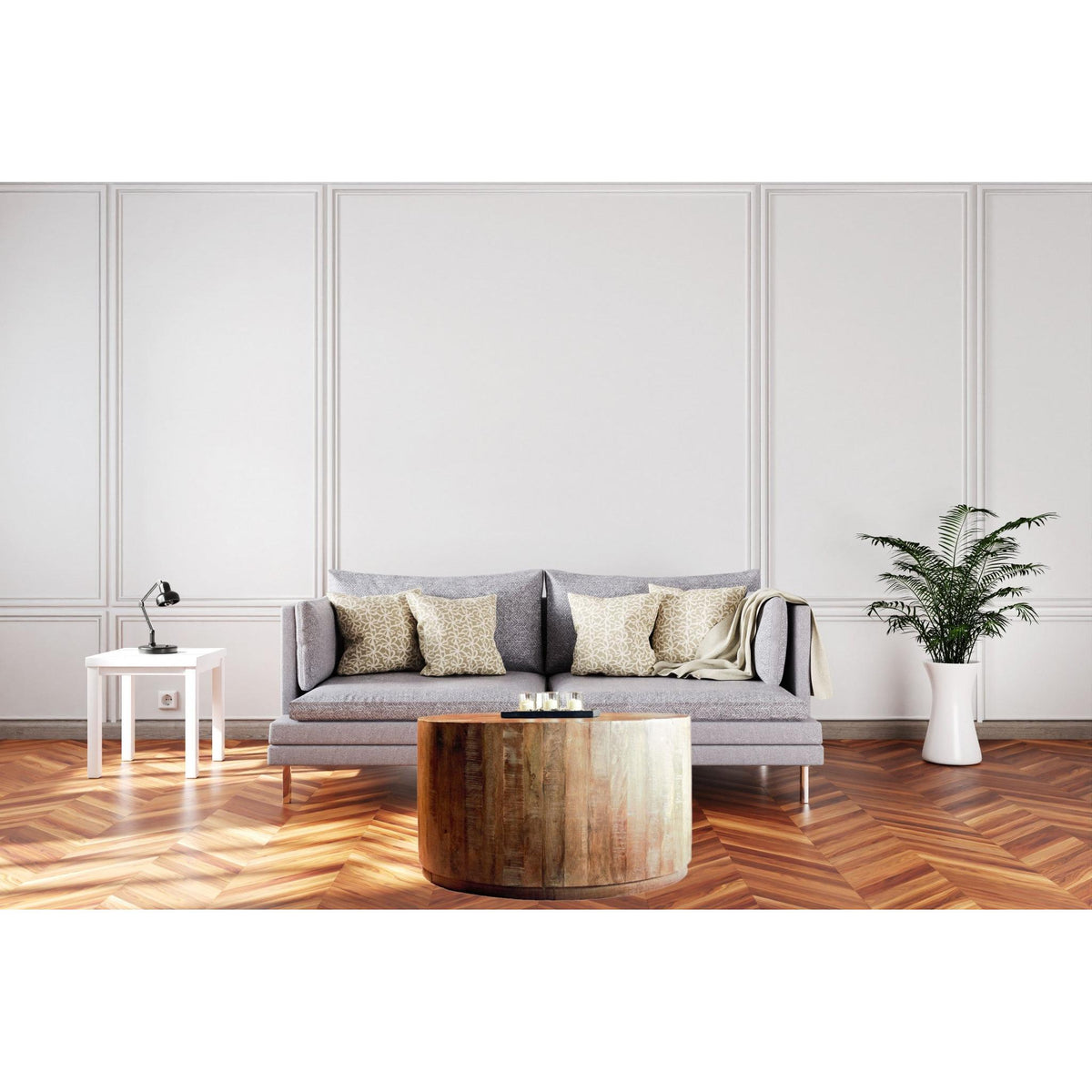 HomeRoots 34" Rustic Natural Wooden Stump Coffee Table