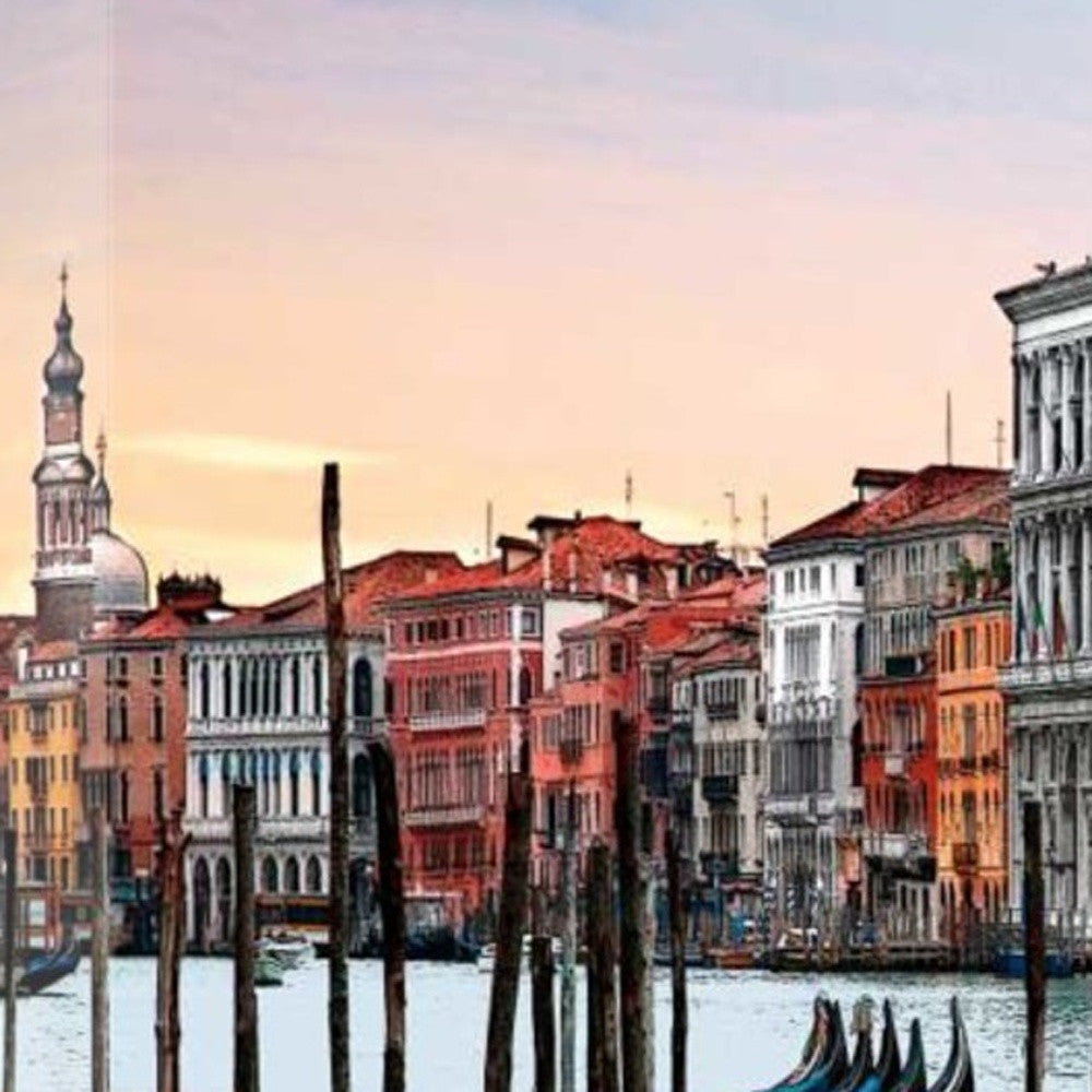 HomeRoots 34" Venice Italy Sunset View 3 Giclee Wrap Canvas Wall
