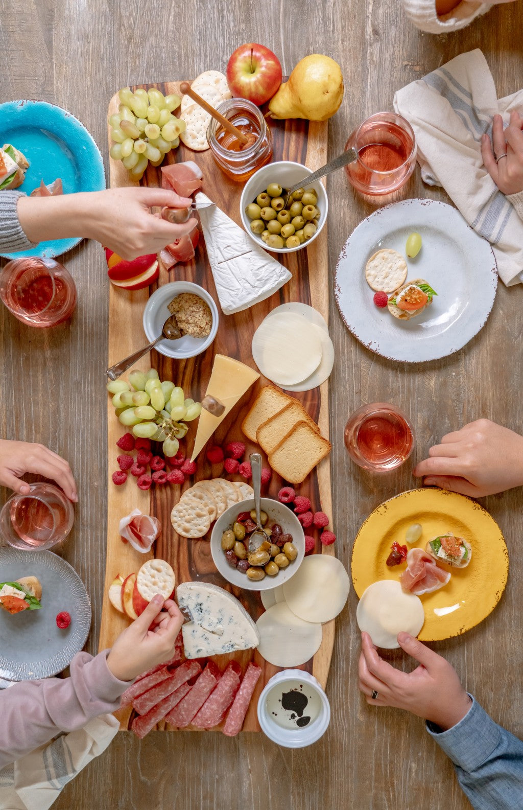 HomeRoots 35" Artisan Organic Natural Wood Anti Bacterial Cutting Board