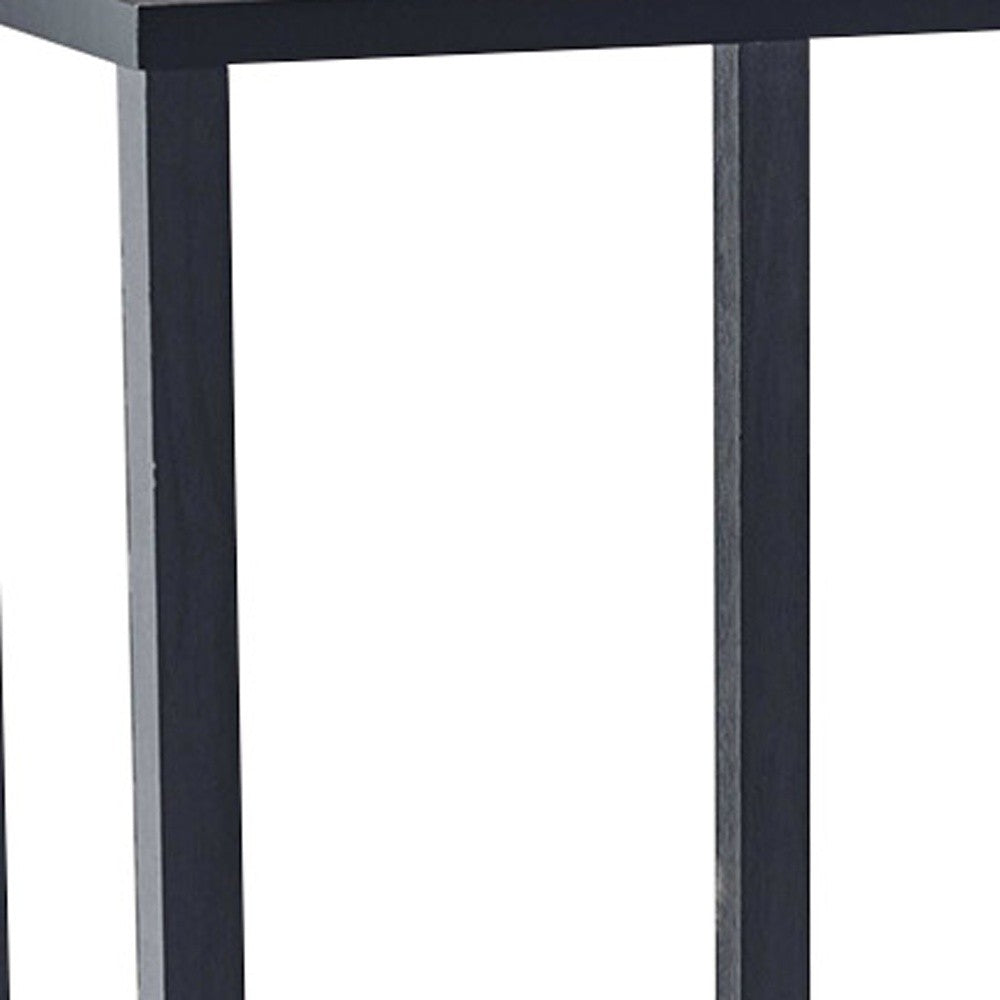 HomeRoots 35" Basic Book Case End Table in Textured Black Finish