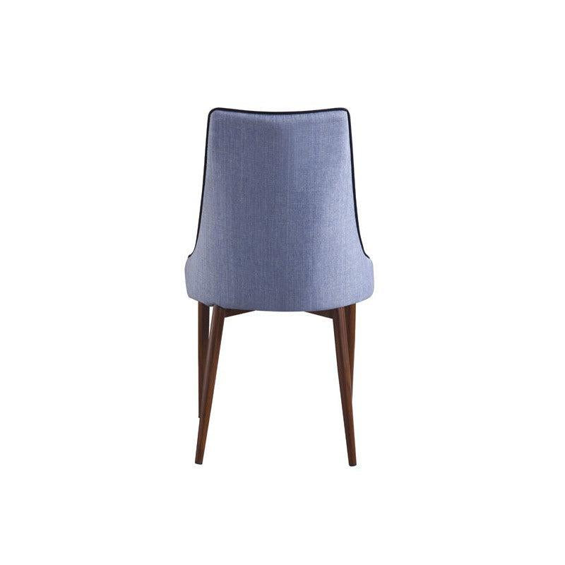 HomeRoots 35" Fabric And Metal Dining Chair In Blue
