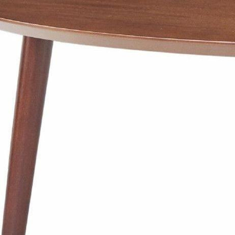 HomeRoots 35" x 35" x 17" Mid-Century Modern Coffee Table in Walnut Finish