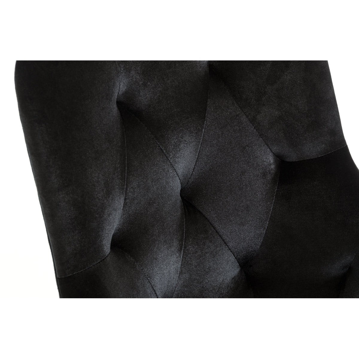 HomeRoots 38" Black Velvet Fabric Dining Chair