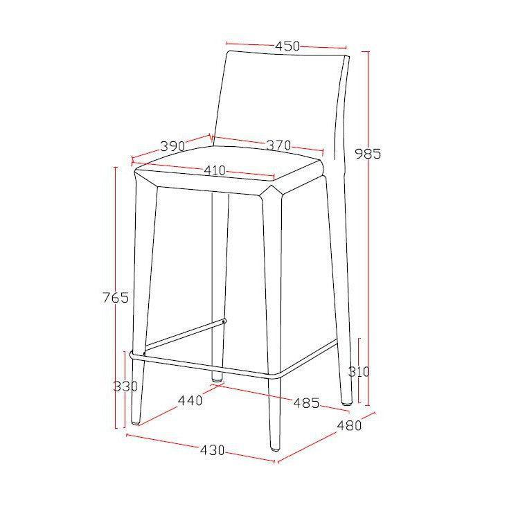 HomeRoots 38" Fabric And Metal Bar Stool In Grey