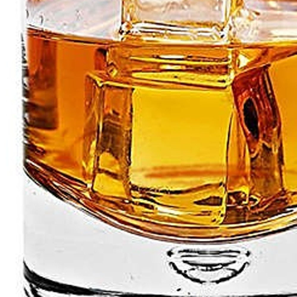 HomeRoots 4-Piece set Old Fashioned Lead Free Crystal Scotch Glass 8 oz