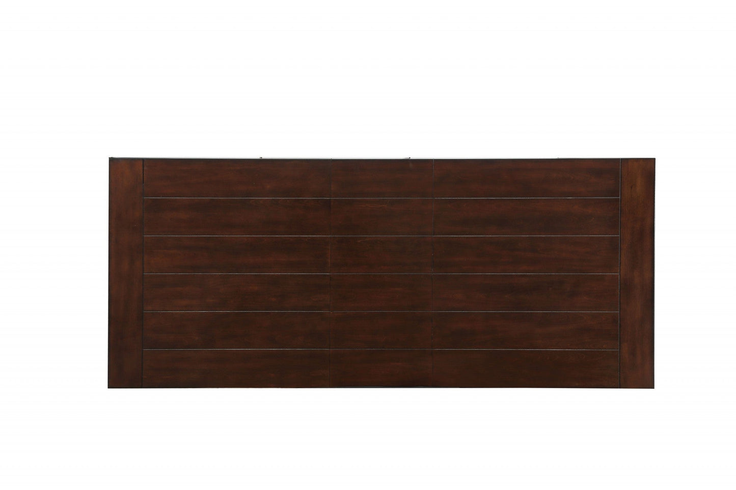 HomeRoots 40' x 96' x 30' Cherry Wood Dining table. Rectangular Trestle Table With 4 Turned Supports