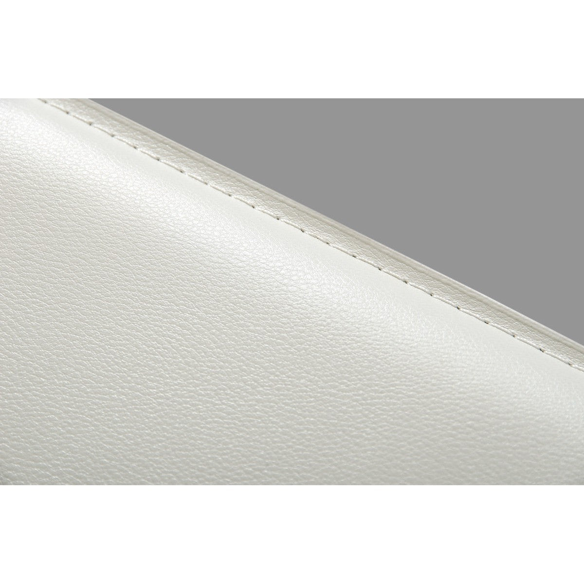 HomeRoots 41" Eco Leather And Steel Bar Stool In White