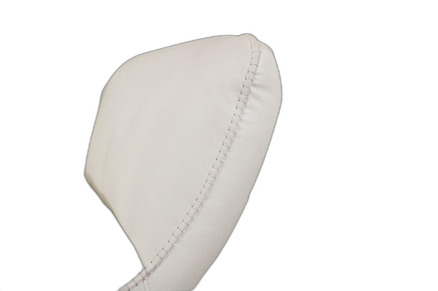 HomeRoots 43" Contemporary Leather Lounge Chair in White Finish