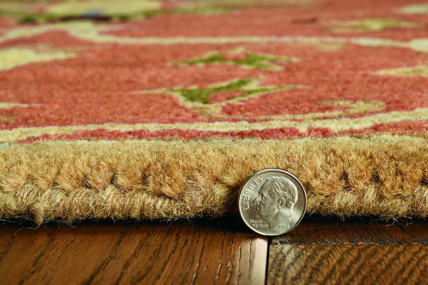 HomeRoots 5' Round Blue or Sage Tropical Leaves Indoor Area Rug