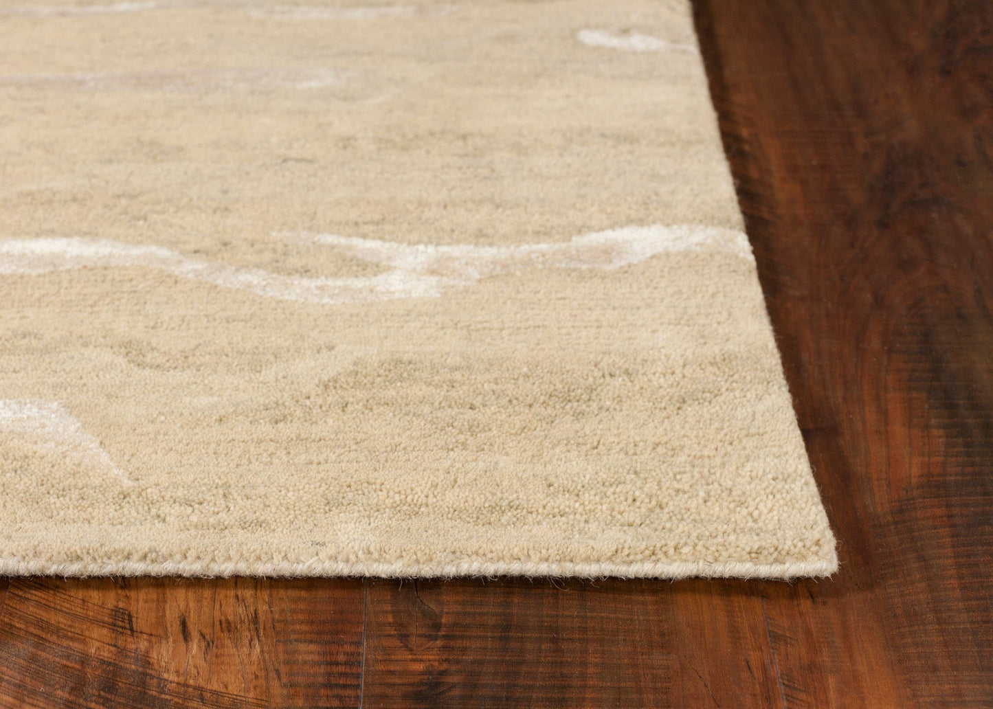 HomeRoots 5 x 7' Beige Hand Tufted Abstract Indoor Area Rug