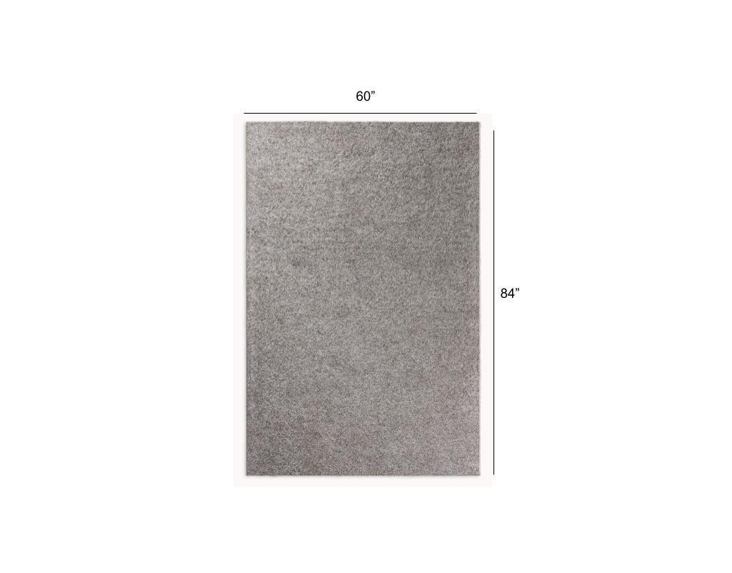 HomeRoots 5' x 7' White Textured Modern Area Rug
