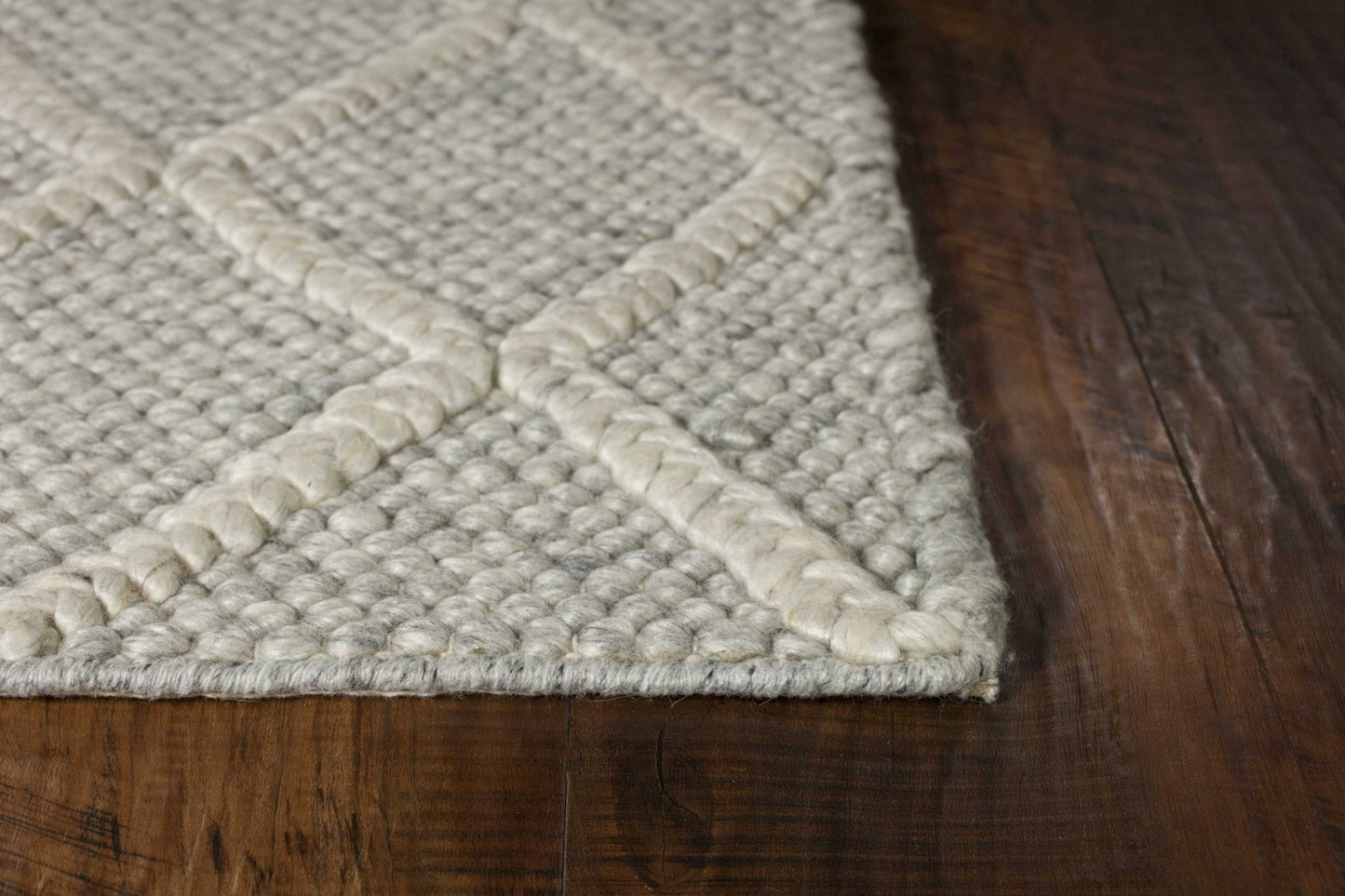HomeRoots 5' x 7' Wool Grey Area Rug