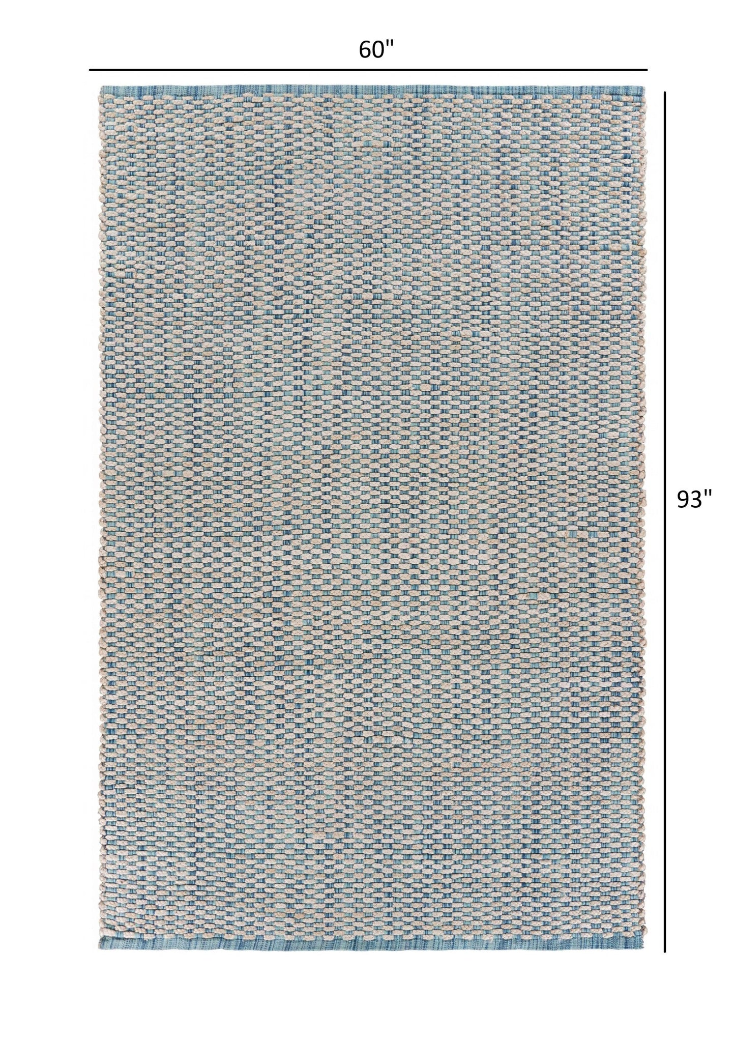 HomeRoots 5' x 8' Blue and Beige Toned Area Rug