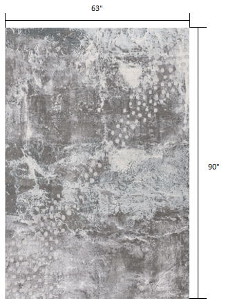 HomeRoots 5' x 8' Gray Distressed Abstract Area Rug