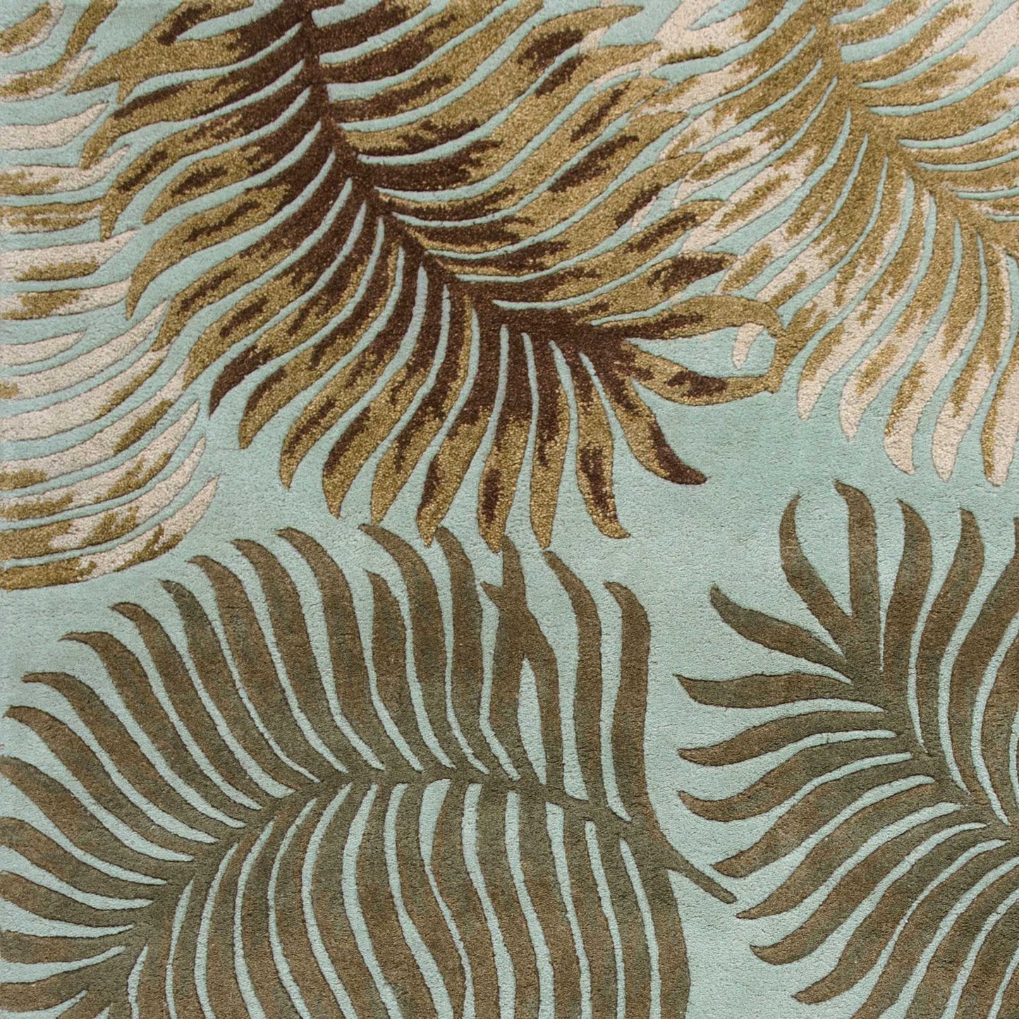 HomeRoots 8' x 10' 6 Wool Aqua Area Rug