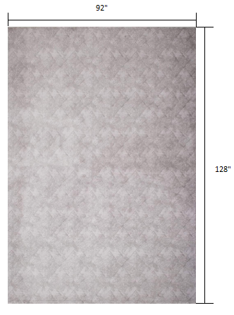 HomeRoots 8' x 11' Gray Distressed Diamonds Area Rug