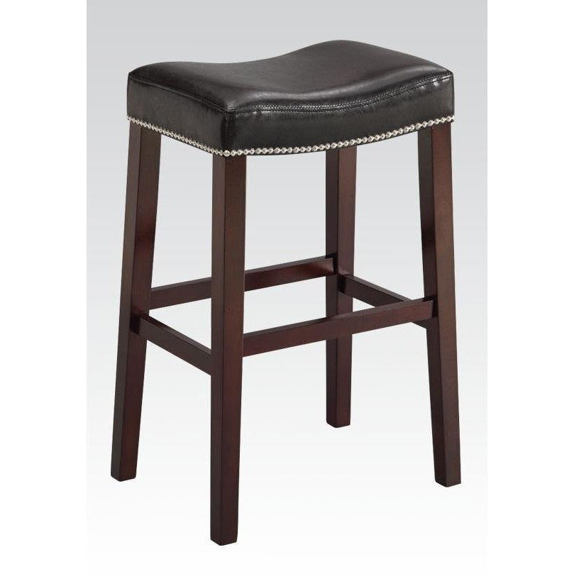 HomeRoots Black And Espresso Swivel Counter Height Stool In Set Of Two