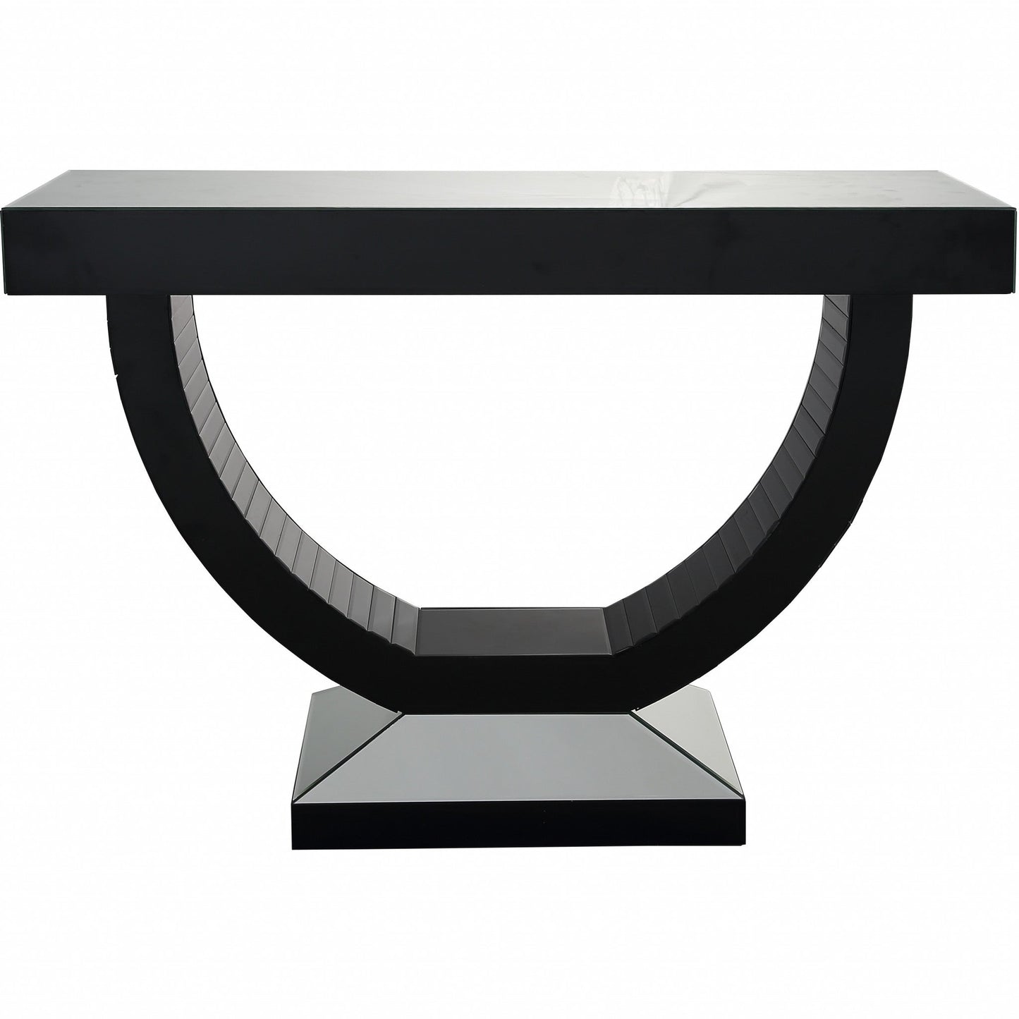 HomeRoots Black Half Moon Console Table