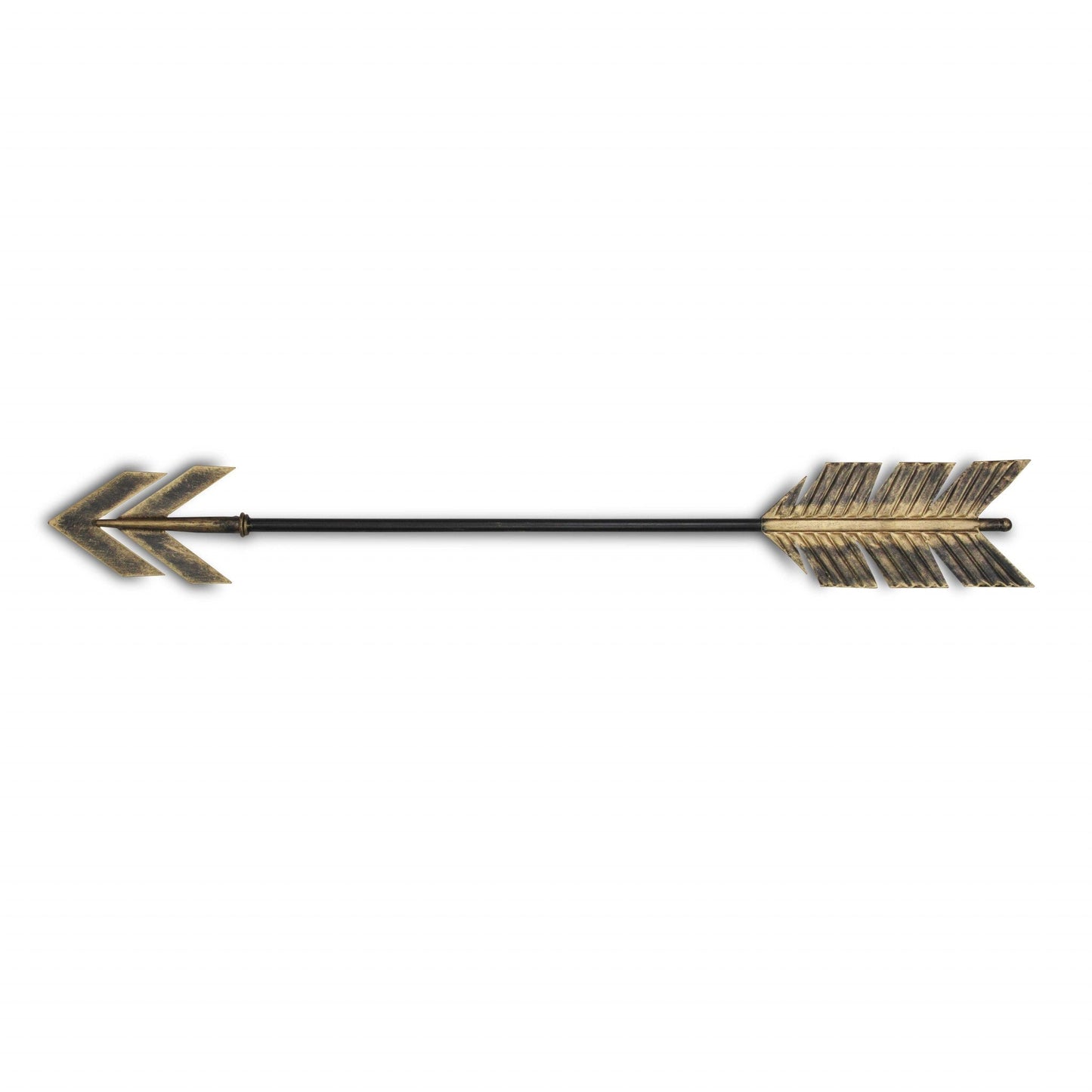 HomeRoots Black and Burnished Gold Metal Arrow Wall Decor