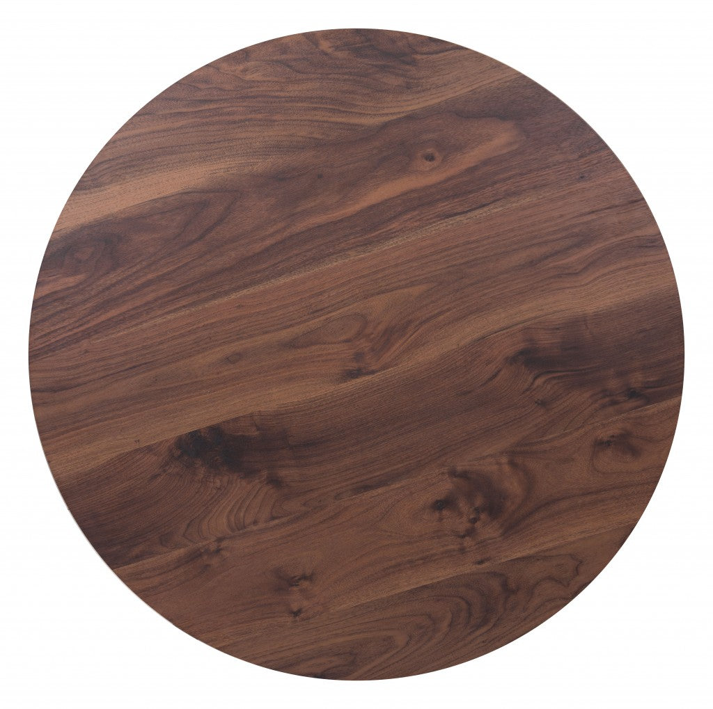 HomeRoots Brown And Black Round Dining Table
