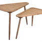 HomeRoots Brown Wooden Nesting Tables in Set of Two