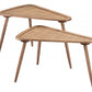 HomeRoots Brown Wooden Nesting Tables in Set of Two