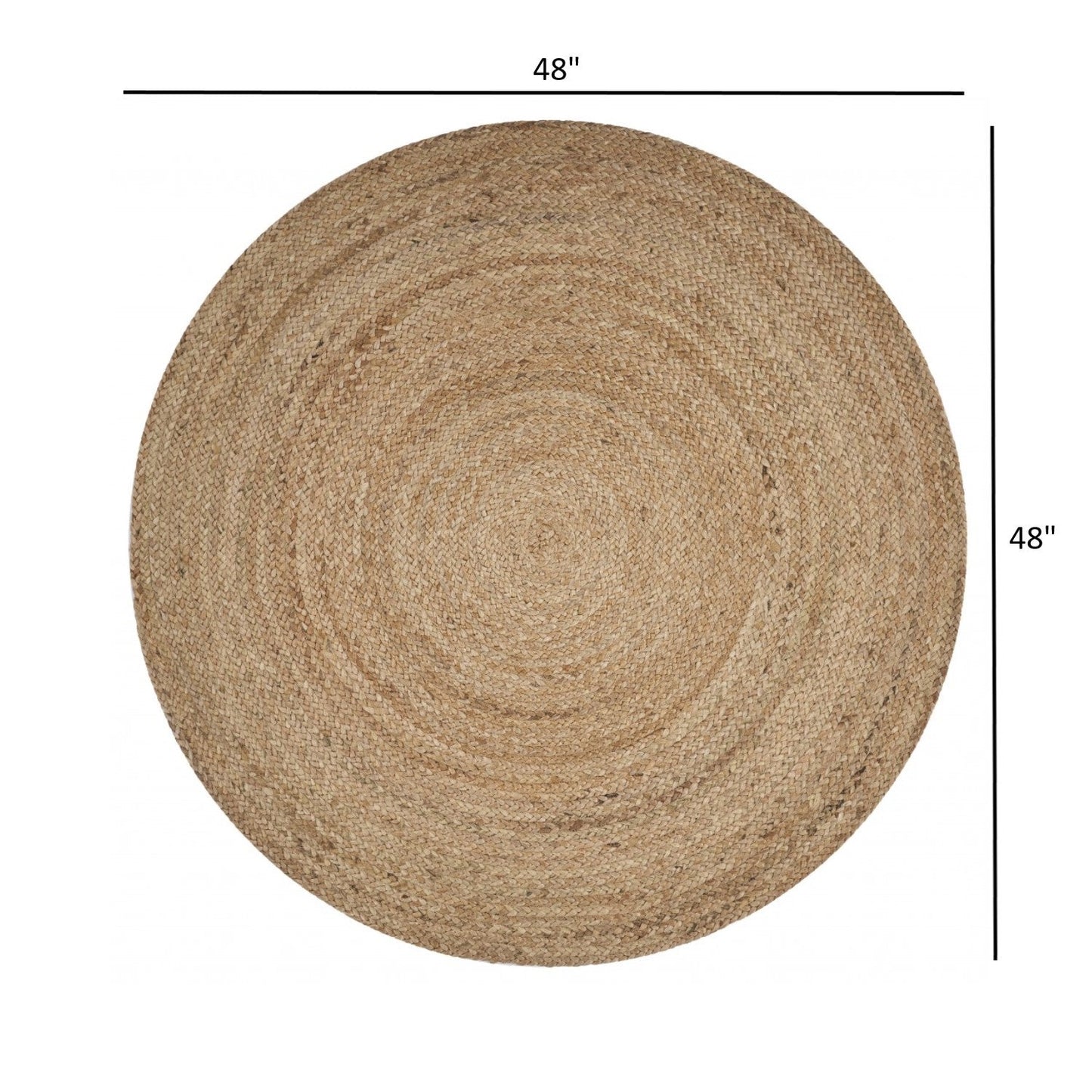 HomeRoots Classic Simple Natural Jute Area Rug