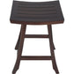 HomeRoots Compact Teak Counter Stool in Brown Finish