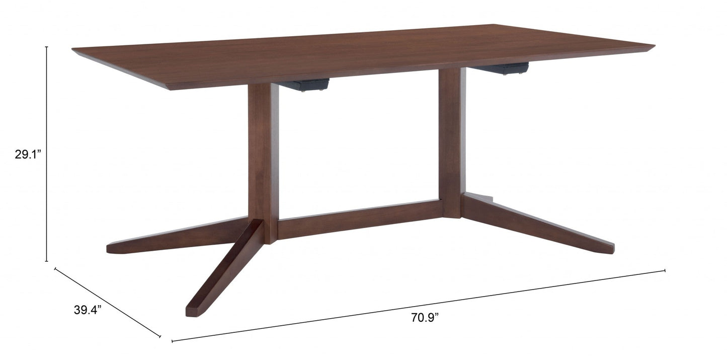 HomeRoots Contemporary Dark Brown Wooden Dining Table