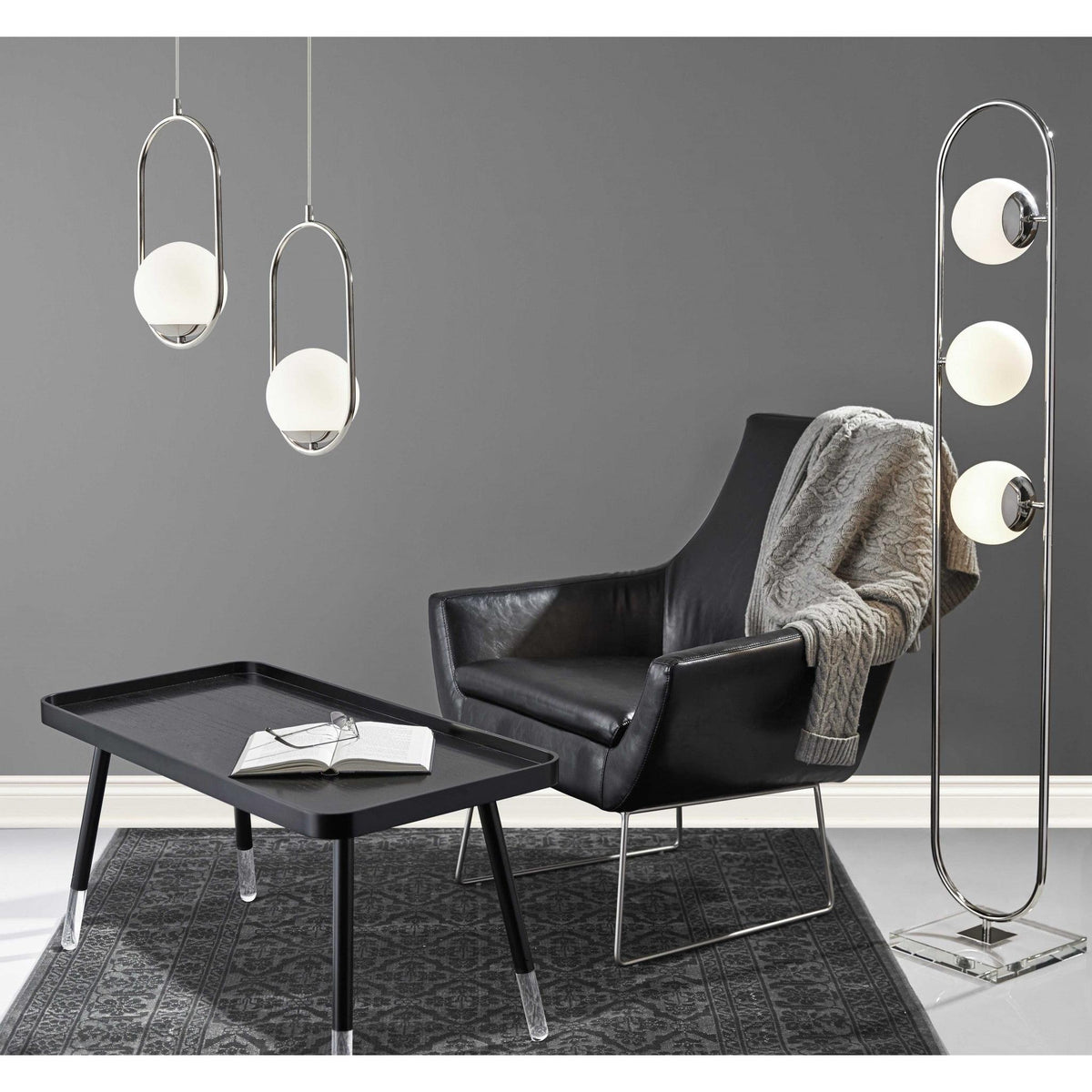 HomeRoots Contemporary Sleek Black Coffee Table
