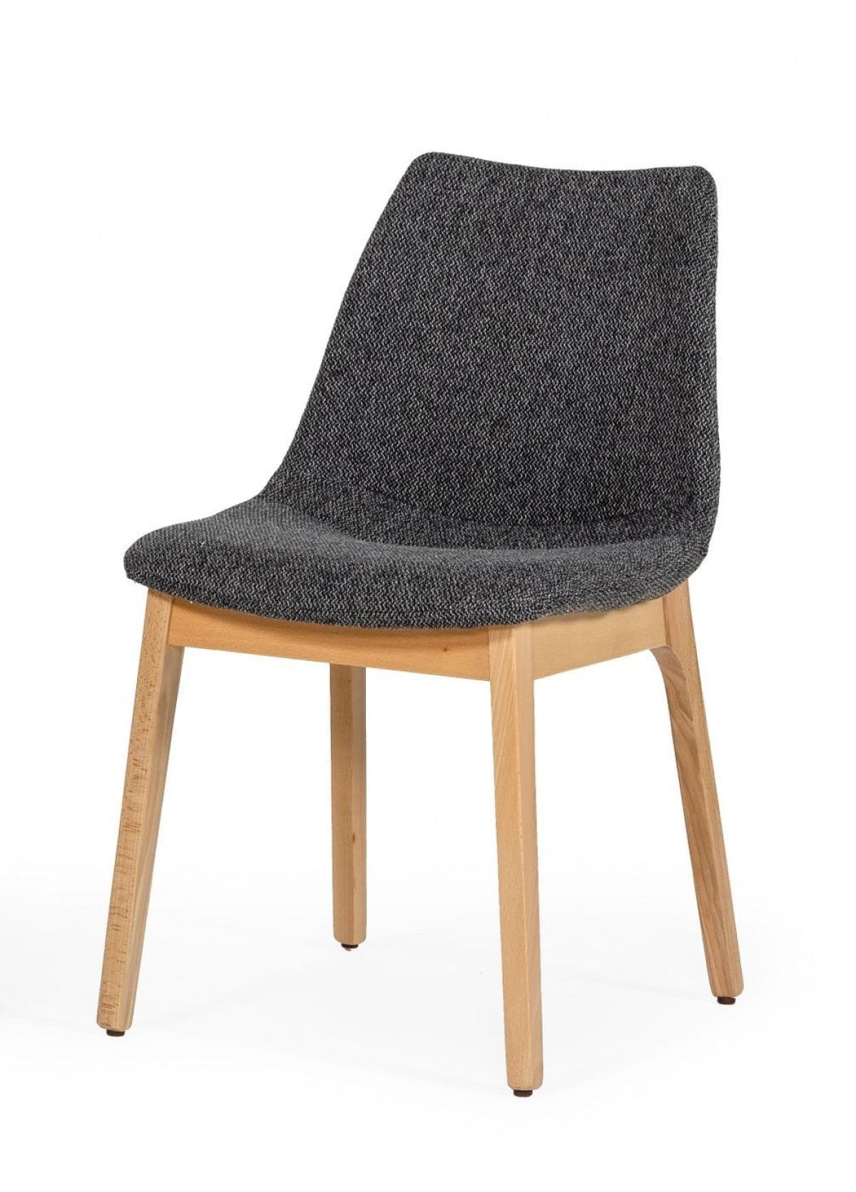 HomeRoots Dark Gray Fabric Dining Chairs in Set of 2